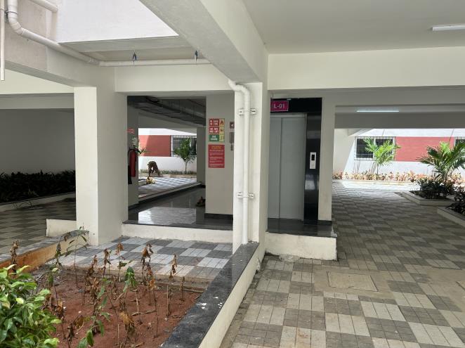 SALCOMP facility — G+4 dormitory block, actual site